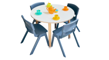 Kindertafel modern rond met postura stoelen  Tangara Groothandel Kinderopvang en kinderdagverblijf inrichting1